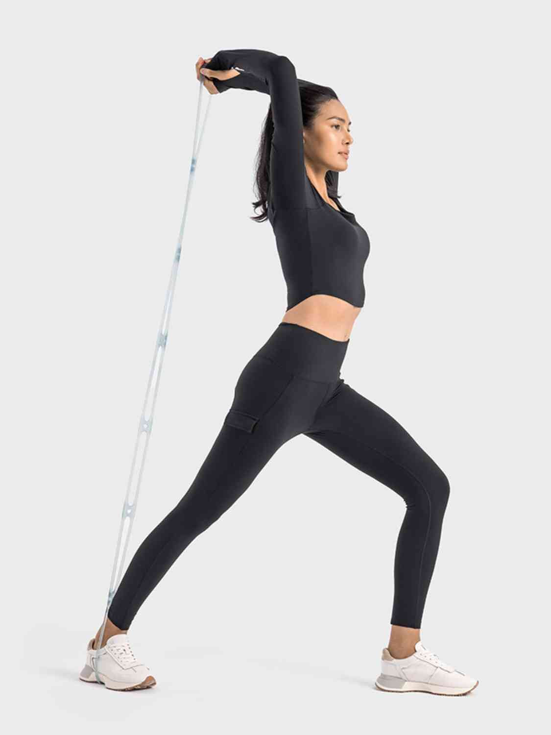 Wide Waistband Sports Leggings with Pockets | Available in 3 Colors